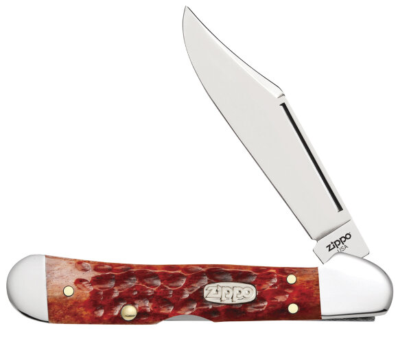 Нож перочинный ZIPPO Chestnut Bone Standard Jigged Mini Copperlock, 92 мм, коричневый, ЗАЖИГАЛКА 207