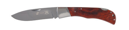 Нож складной Stinger, 104 мм (серебристый), рукоять: сталь/дерево (серебр.-корич.), коробка картон в Москве, фото 13