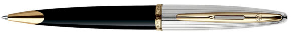 Шариковая ручка Waterman Carene Deluxe Black. Детали дизайна - позолота 23К,