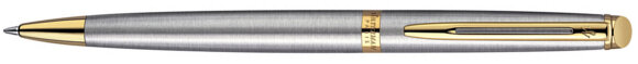 Шариковая ручка Waterman Hemisphere Essential Stainless Steel GT. Детали дизайна - позолота 23К S0920370 с гравировкой