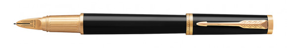 Ручка 5-й пишущий узел Parker Ingenuity Black Lacquer GT с гравировкой