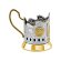 Набор для чая никелированный с позолотой "Храм Спаса-на-Крови" НБС18708/158