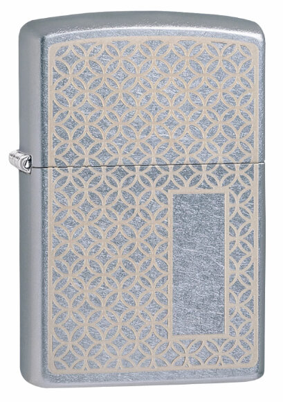 Зажигалка Zippo Classic с покрытием Street Chrome™, латунь/сталь, серебристая, матовая, 36x12x56 мм
