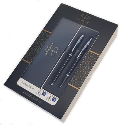 Подарочный набор Parker: Ручка Parker IM FK221, Black СT Шариковая и Перьевая Ручка 2093215