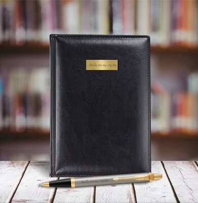 Подарочный набор Parker: Ежедневник и Шариковая Ручка Parker IM Metal Brushed Metal GT 1931670mal