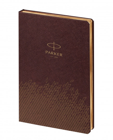 Ежедневник недатированный, коричневый c нанесением Logo Parker с гравировкой