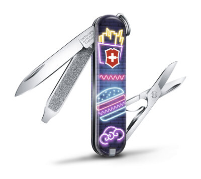Нож-брелок VICTORINOX Classic &quot;Burger Bar&quot; 0.6223.L1906