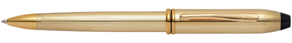 Шариковая ручка Cross Townsend. Цвет - золотистый.