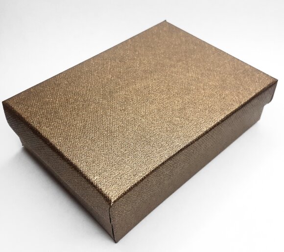 Подарочная коричневая коробочка для флешки 90х90х30