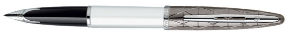 Перьевая ручка Waterman Carene Contemporary White ST. Перо - золото 18К, детали дизайна: палладий с гравировкой