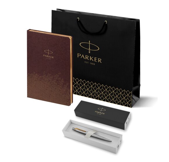Подарочный набор Parker: Шариковая Ручка Parker Jotter Essential, St Steel GT и Ежедневник 1951110_5593182