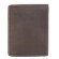Бумажник KLONDIKE «Don», натуральная кожа в темно-коричневом цвете, 9,5 х 12 см