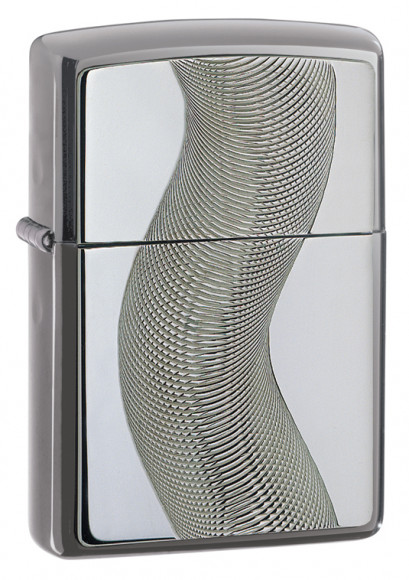 Зажигалка ZIPPO Classic с покрытием Black Ice ®, латунь/сталь, чёрная, глянцевая, 36x12x56 мм