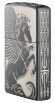 Зажигалка Zippo Classic с покрытием Black Ice®, латунь/сталь, серебристая, глянцевая, 36x12x56 мм