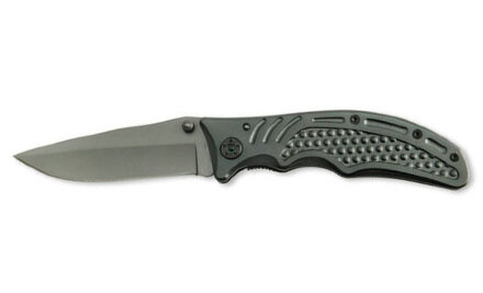 Нож складной Stinger, 90 мм (черный), рукоять: сталь/алюминий (черный), коробка картон в Москве, фото 34