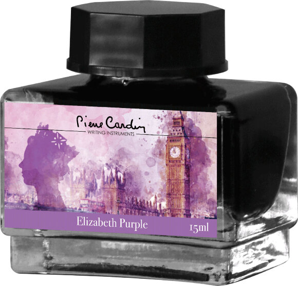 Флакон чернил Pierre Cardin 15мл, серия CITY FANTASY цвет Elizabeth Purple (Лиловый Элизабет) с гравировкой