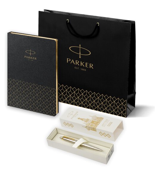 Подарочный набор Parker: Шариковая Ручка Parker Jotter Russia SE, St Steel GT и Ежедневник 2121110_5336175