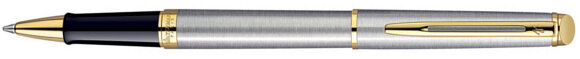 Роллерная ручка Waterman Hemisphere Essential Stainless Steel G.T. Детали дизайна - позолота 23К S0920350 с гравировкой