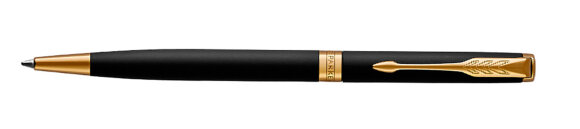 Тонкая шариковая ручка Parker ESSENTIAL Sonnet Matte Black GT с гравировкой