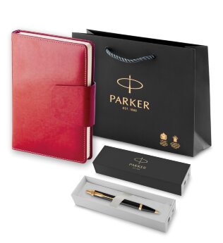 Подарочный набор Parker: Шариковая Ручка Parker IM Metal Black GT и Ежедневник А5 1933352_041666