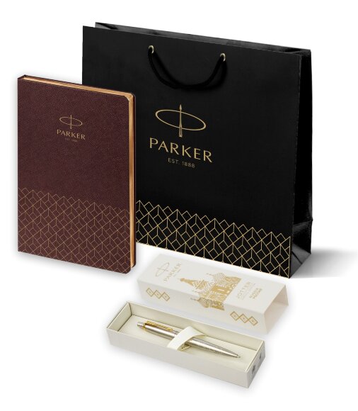 Подарочный набор Parker: Шариковая Ручка Parker Jotter Russia SE, St Steel GT и Ежедневник 2121110_5596175