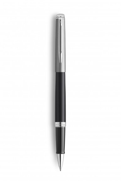 Ручка-роллер Waterman Hemisphere Entry Point Stainless Steel with Black Lacquer в подарочной упаковке