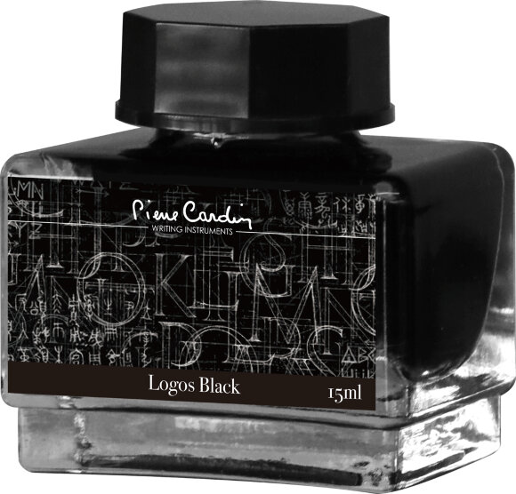 Флакон чернил Pierre Cardin 15мл, серия CITY FANTASY цвет Logos Black (Черный) с гравировкой