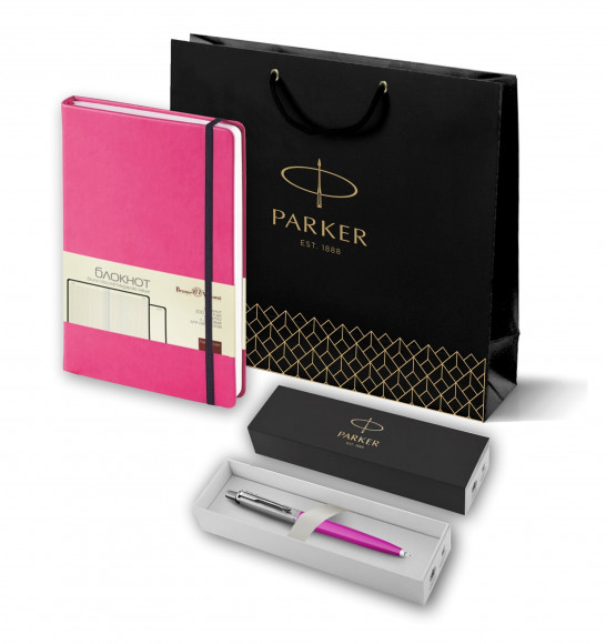 Подарочный набор: Шариковая ручка Parker Jotter MAGENTA и и Блокнот А5 352212_3489512