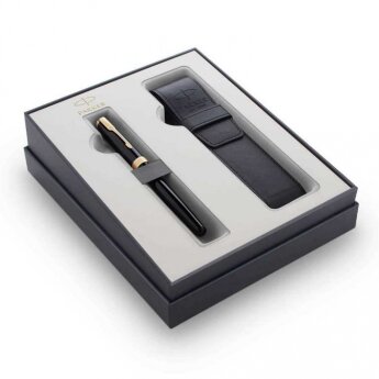 Подарочный набор Parker Sonnet с перьевой ручкой и чехлом Black GT 2121710