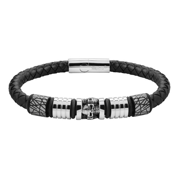 Браслет Zippo Five Charms Leather Bracelet с 5 шармами (22 см)