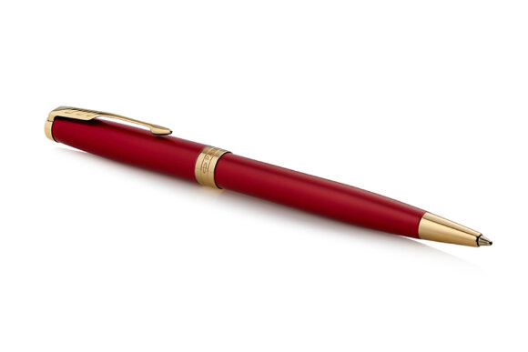 Шариковая ручка Parker Sonnet 1931476 ярко красного цвета.