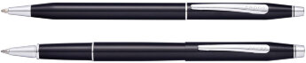 Набор Cross Classic Century Black Lacquer: шариковая ручка и ручка-роллер, цвет - черный