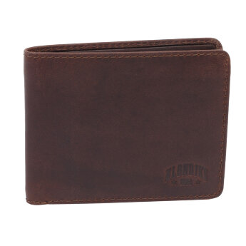 Бумажник KLONDIKE DIGGER «Amos», натуральная кожа в темно-коричневом цвете, 12,5 x 10 x 2,5 см