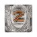 Подстаканник никелированный с чернением и эмалью "Z" С7408/235 с гравировкой