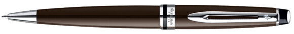 Шариковая ручка Waterman Expert Deep Brown CT. Корпус - лак, детали дизайна: палладиевое покрытие с гравировкой