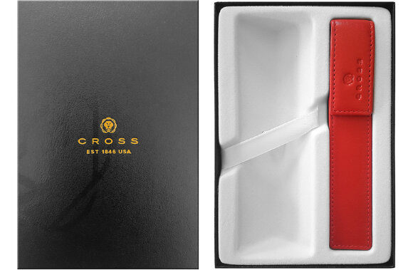 Набор Cross: красный чехол для ручки в коробке с местом под ручку (GWP47-2)