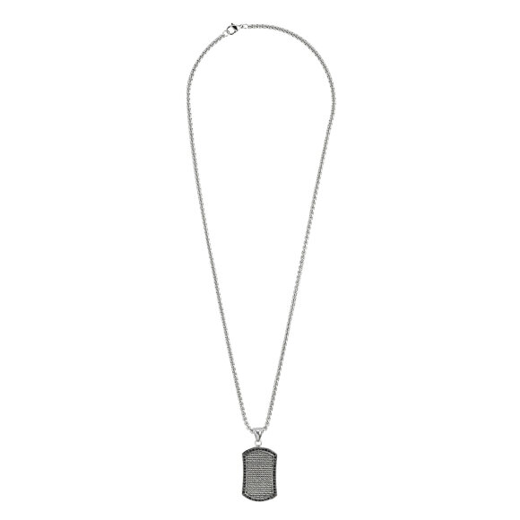 Подвеска Black Crystal Pendant Necklace с цепочкой 60 см (35 мм) Zippo 2007178