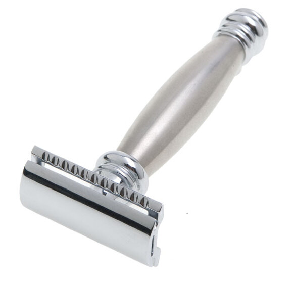 Станок Т- образный для бритья MERKUR хромированный, с удлиненной ручкой, лезвие в комплекте (1 шт)
