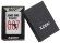 Зажигалка Zippo James Bond 007™ с покрытием Brushed Chrome, латунь/сталь, серебристая, 36x12x56 мм