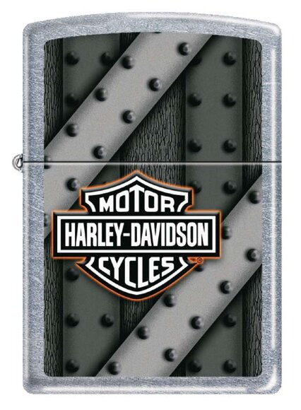 Зажигалка Zippo Harley-Davidson®, с покрытием Street Chrome™, латунь/сталь, серебристая, 36x12x56 мм