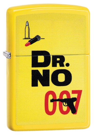 Зажигалка Zippo James Bond 007™ с покрытием Lemon™, латунь/сталь, жёлтая, матовая, 36x12x56 мм