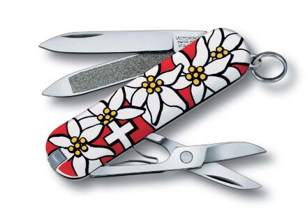 Нож-брелок VICTORINOX Classic "Edelweiss", 58 мм, 7 функций, разноцветный в Москве, фото 26