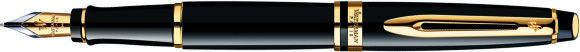 Перьевая ручка Waterman Expert Black GT. Перо - сталь. Корпус-лак, детали дизайна: позолота 23К