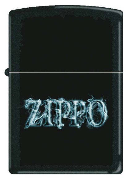 Зажигалка Zippo с покрытием Black Matte, латунь/сталь, чёрная, матовая, 36x12x56 мм