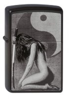 Зажигалка Zippo 218 Woman sword Woman Sword Black Matte с гравировкой