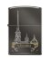 Зажигалка Zippo Петропавловская крепость, с покрытием Black Ice®, латунь/сталь, чёрная, 36x12x56 мм