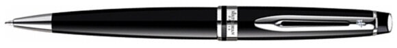 Шариковая ручка Waterman Expert Black CT. Корпус - лак, детали дизайна: палладиевое покрытие