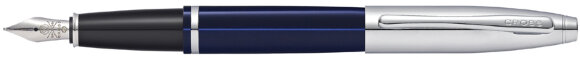 Перьевая ручка Cross Calais Blue Lacquer с гравировкой