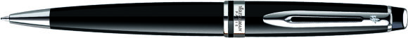 Роллерная ручка Waterman Expert Black CT. Корпус - лак, детали дизайна с палладиевым покрытием S0951780 с гравировкой