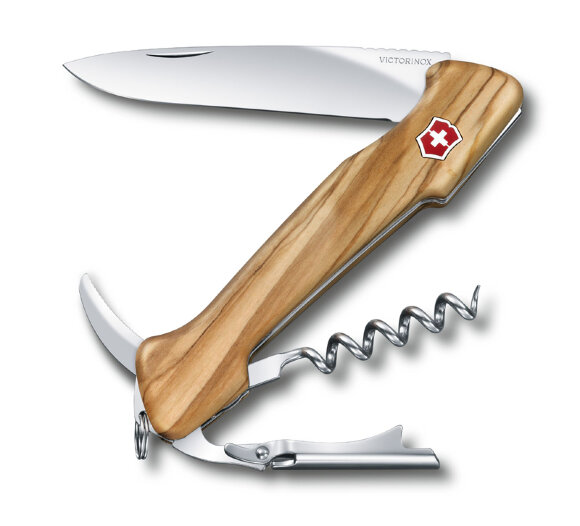 Нож перочинный VICTORINOX Wine Master, 130 мм, 6 функций, с фиксатором, рукоять из оливкового дерева